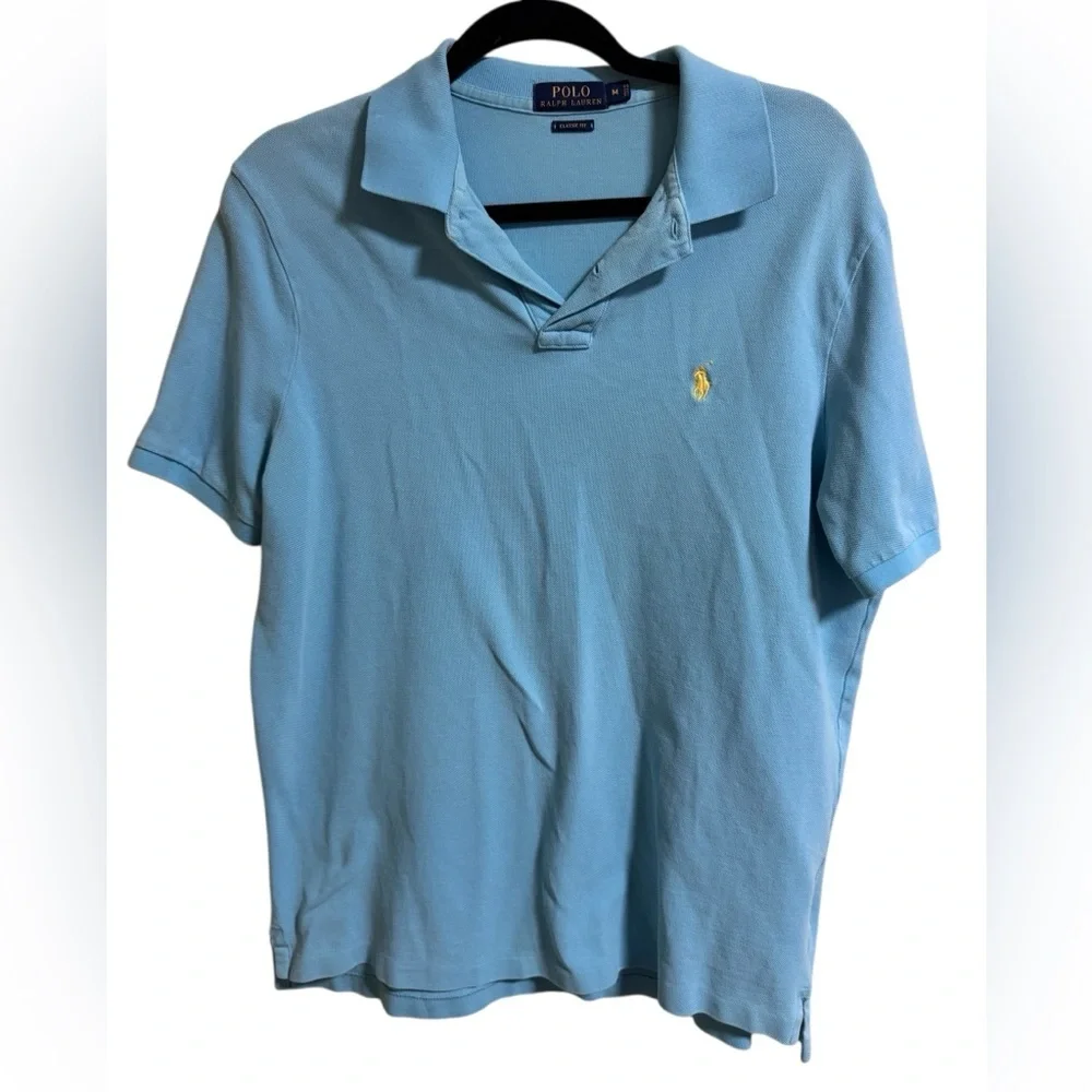 Polo Ralph Lauren Men’s Medium Classic Fit Blue Polo Shirt Cotton - Picture 1 of 9